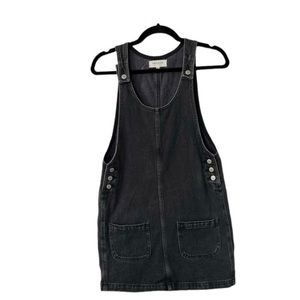 Pacsun Black Denim Overall Dress